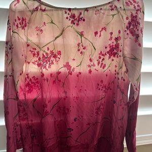 ♥️ UGC ZARA WOMAN FLORAL TOP SHEER GORGEOUS COLORS